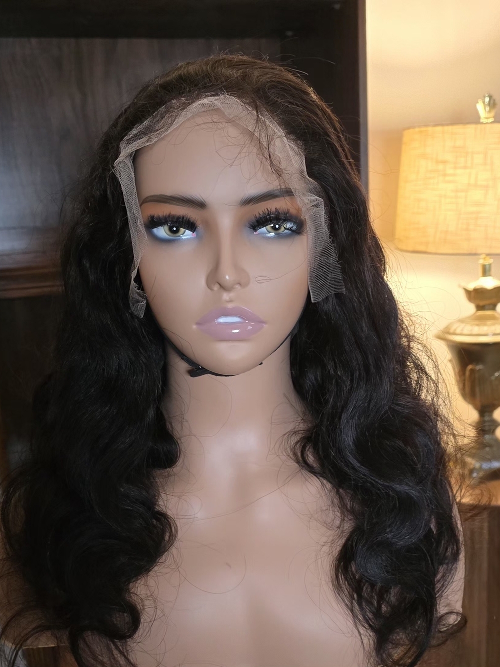 Black Lace Front Human-Look Wig - Natural Black